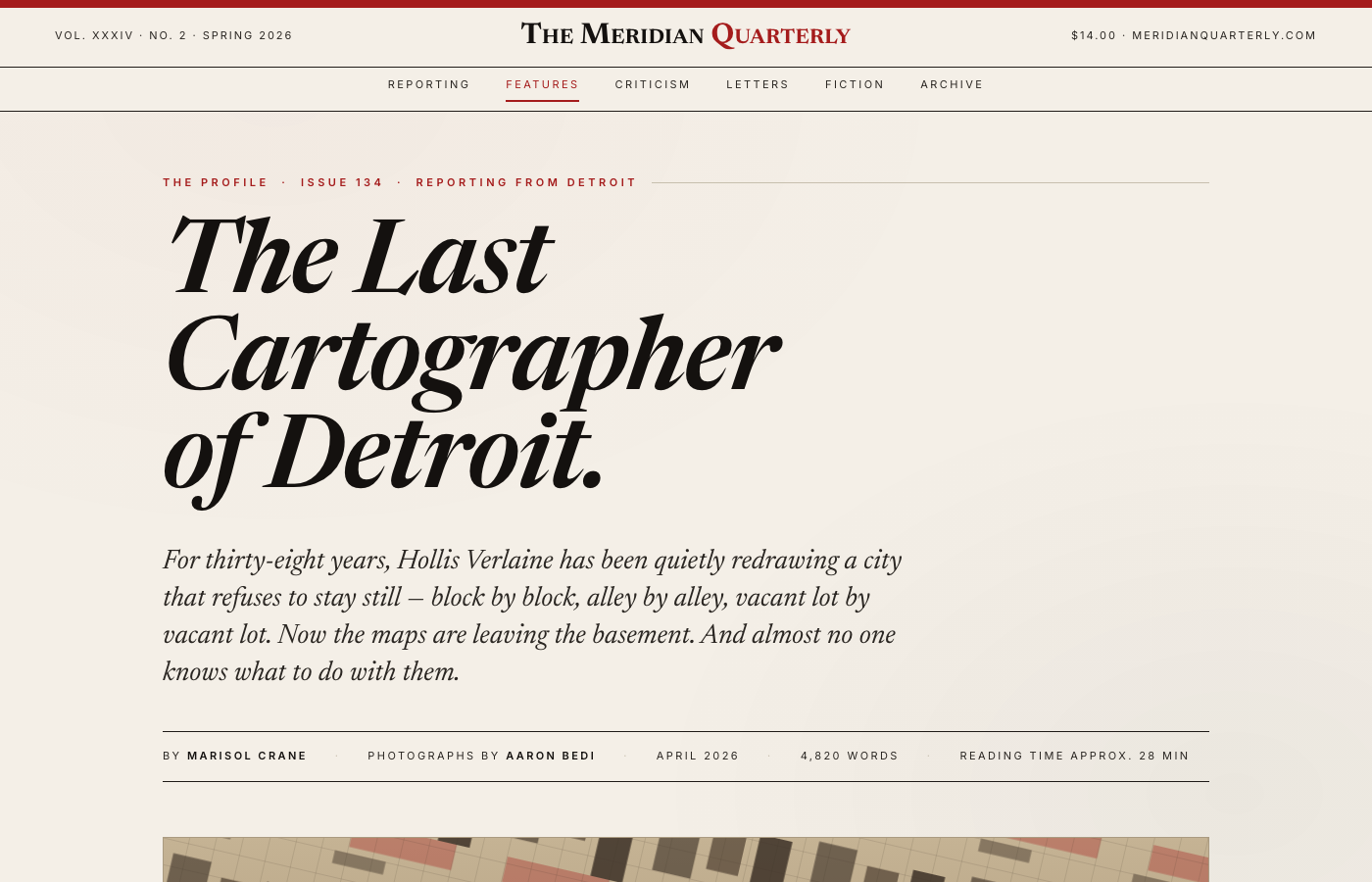 Preview: profile of Hollis Verlaine, Detroit cartographer